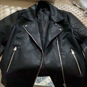 Topshop leather jacket- never been worn!!
